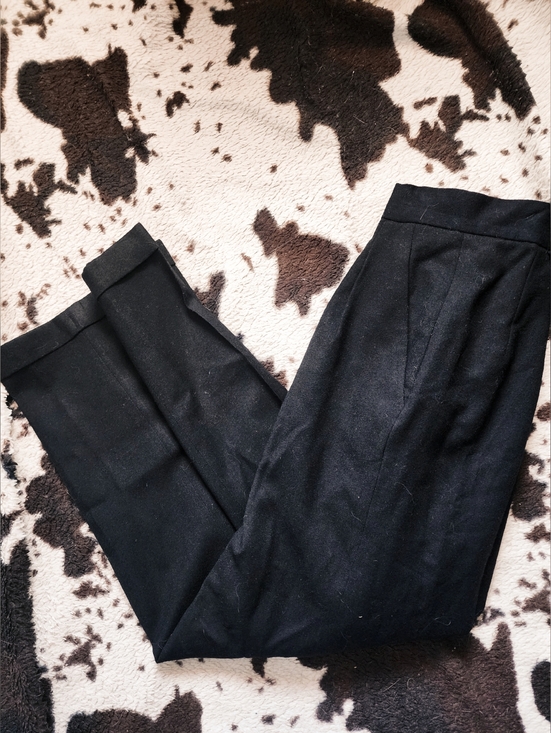 Pants - WOMEN'S 80'S WOOL TROUSERS- BLACK